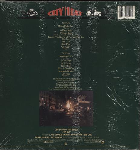Original Soundtrack City Heat + Stickered Shrink vinyl LP album (LP record) US OSTLPCI785718