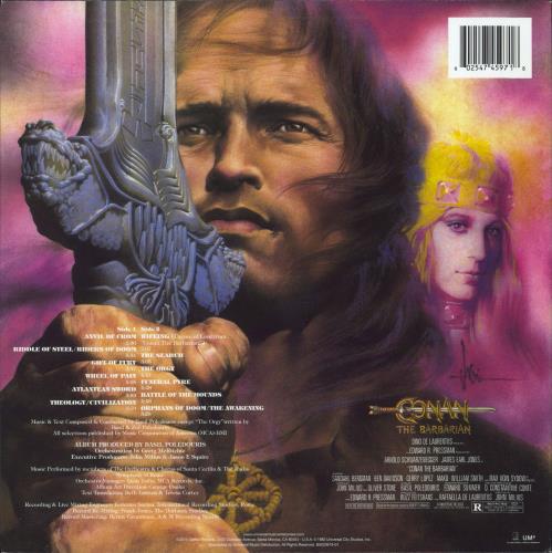 Original Soundtrack Conan The Barbarian vinyl LP album (LP record) US OSTLPCO821430