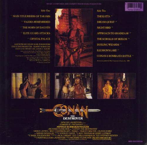 Original Soundtrack Conan The Destroyer vinyl LP album (LP record) US OSTLPCO789365