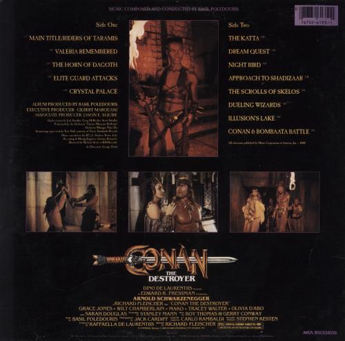Original Soundtrack Conan The Destroyer vinyl LP album (LP record) US OSTLPCO822963
