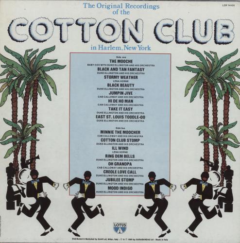 Original Soundtrack Cotton Club 2-LP vinyl record set (Double LP Album) Italian OST2LCO754424