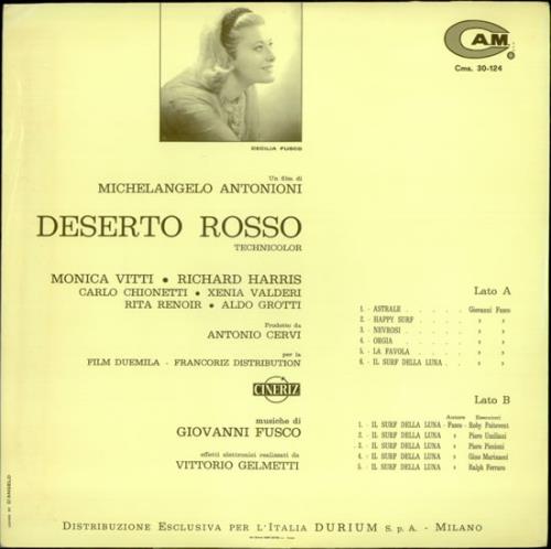 Original Soundtrack Deserto Rosso vinyl LP album (LP record) Italian OSTLPDE525617
