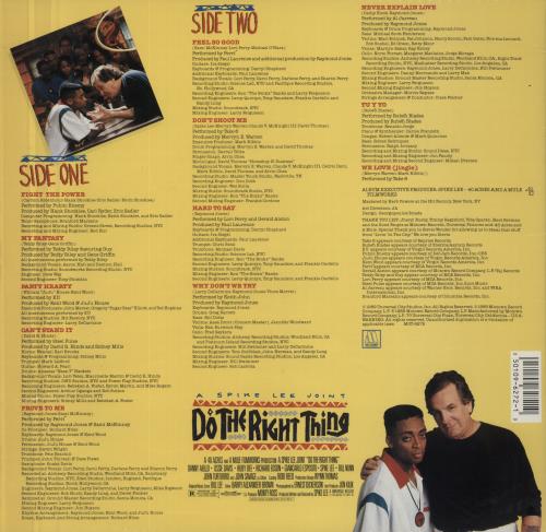 Original Soundtrack Do The Right Thing vinyl LP album (LP record) US OSTLPDO813817
