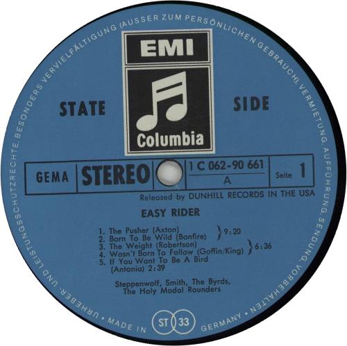 Original Soundtrack Easy Rider - 1st vinyl LP album (LP record) German OSTLPEA660610