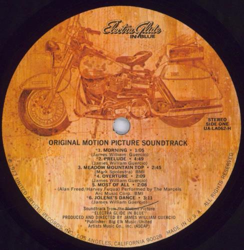 Original Soundtrack Electra Glide In Blue - Stickered + Poster vinyl LP album (LP record) US OSTLPEL832526