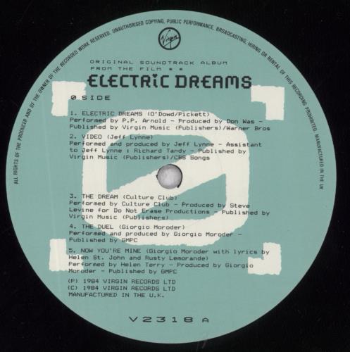 Original Soundtrack Electric Dreams + PVC Outer vinyl LP album (LP record) UK OSTLPEL97475