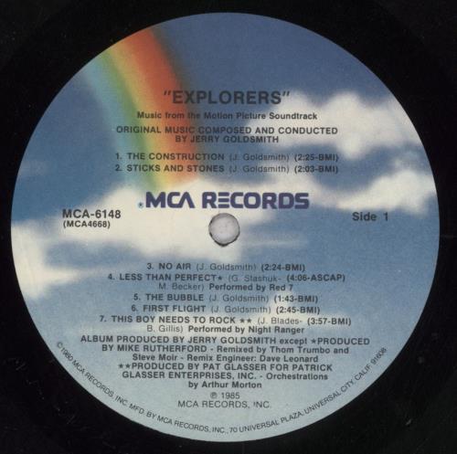 Original Soundtrack Explorers - EX vinyl LP album (LP record) US OSTLPEX846852