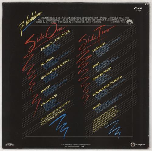 Original Soundtrack Flashdance - Stickered Sleeve vinyl LP album (LP record) UK OSTLPFL733121