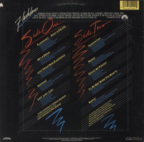 Original Soundtrack Flashdance vinyl LP album (LP record) US OSTLPFL716022