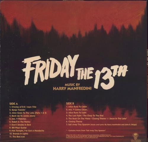 Original Soundtrack Friday The 13th - Green & Black Vinyl - EX vinyl LP album (LP record) US OSTLPFR813363