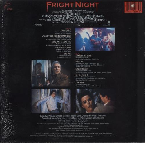Original Soundtrack Fright Night - shrink vinyl LP album (LP record) US OSTLPFR867110