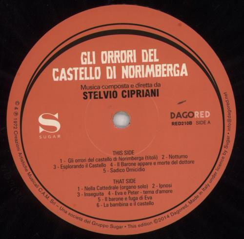 Original Soundtrack Gli Orrori Del Castello Di Norimberga [Baron Blood] - Black with Blood Speckle Vinyl 2-LP vinyl record set (Double LP Album) Italian OST2LGL856845