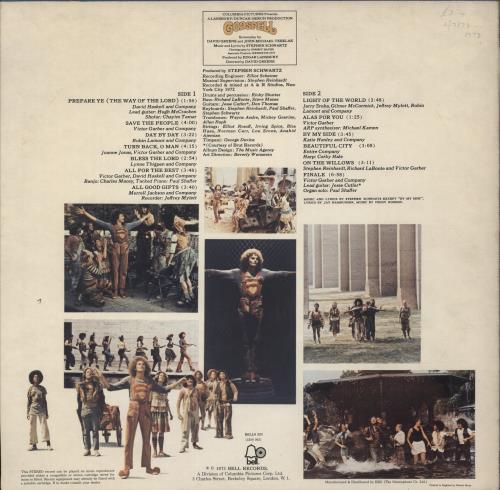 Original Soundtrack Godspell vinyl LP album (LP record) UK OSTLPGO457132