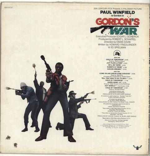 Original Soundtrack Gordon's War vinyl LP album (LP record) US OSTLPGO692525
