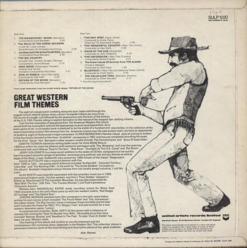 Original Soundtrack Great Western Film Themes vinyl LP album (LP record) UK OSTLPGR478358