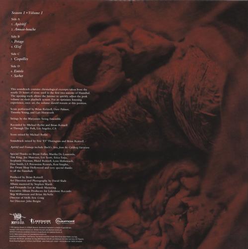 Original Soundtrack Hannibal: Season I [Volume I] - Tannum Brown Vinyl 2-LP vinyl record set (Double LP Album) UK OST2LHA812706