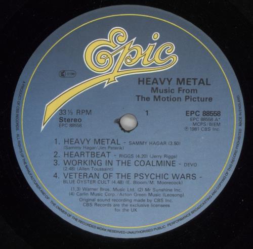 Original Soundtrack Heavy Metal 2-LP vinyl record set (Double LP Album) UK OST2LHE586746