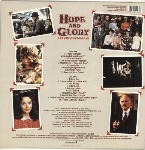 Original Soundtrack Hope And Glory vinyl LP album (LP record) UK OSTLPHO659044