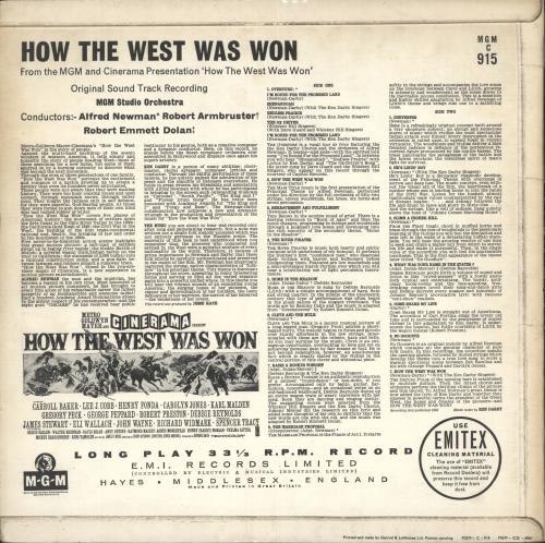 Original Soundtrack How The West Was Won vinyl LP album (LP record) UK OSTLPHO698517