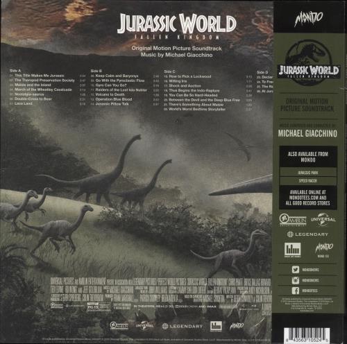 Original Soundtrack Jurassic World: Fallen Kingdom - 180gm Indo-Raptor Vinyl 2-LP vinyl record set (Double LP Album) US OST2LJU812659