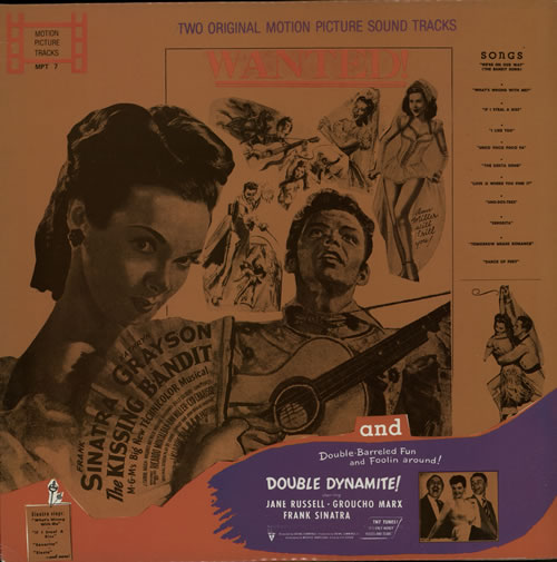 Original Soundtrack Kissing Bandit / Double Dynamite vinyl LP album (LP record) Canadian OSTLPKI582710