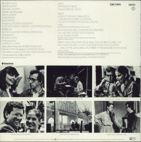 Original Soundtrack Manhattan vinyl LP album (LP record) Dutch OSTLPMA819206