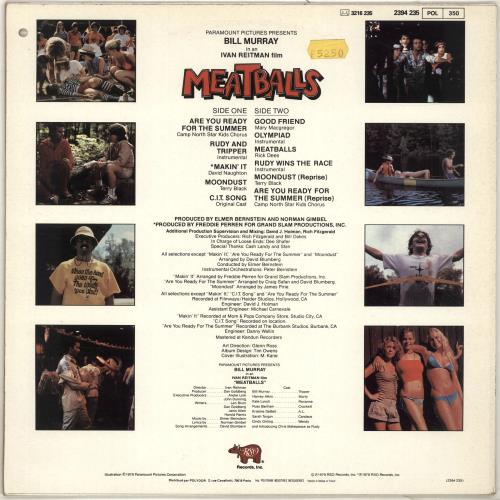 Original Soundtrack Meatballs vinyl LP album (LP record) French OSTLPME404986