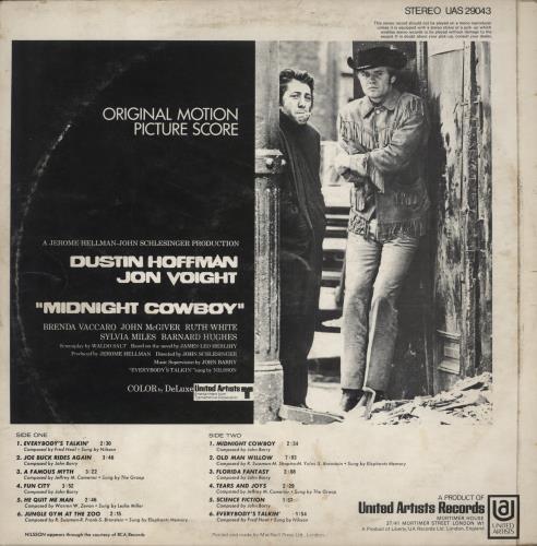 Original Soundtrack Midnight Cowboy - EX vinyl LP album (LP record) UK OSTLPMI656278