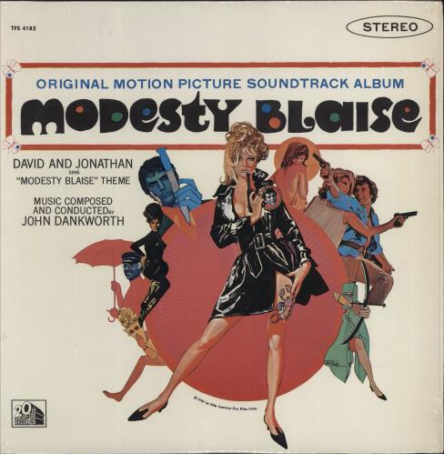 Original Soundtrack Modesty Blaise - shrink vinyl LP album (LP record) Canadian OSTLPMO769055