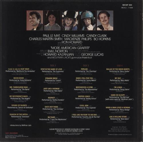 Original Soundtrack More American Graffiti 2-LP vinyl record set (Double LP Album) UK OST2LMO727552