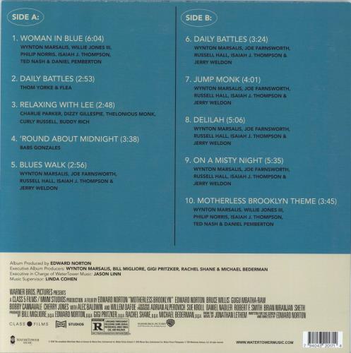 Original Soundtrack Motherless Brooklyn vinyl LP album (LP record) US OSTLPMO794223