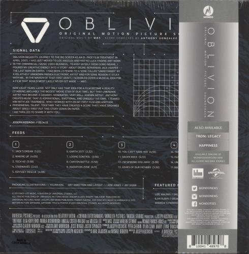 Original Soundtrack Oblivion - Gray & White Swirl Vinyl - Sealed 2-LP vinyl record set (Double LP Album) US OST2LOB875820