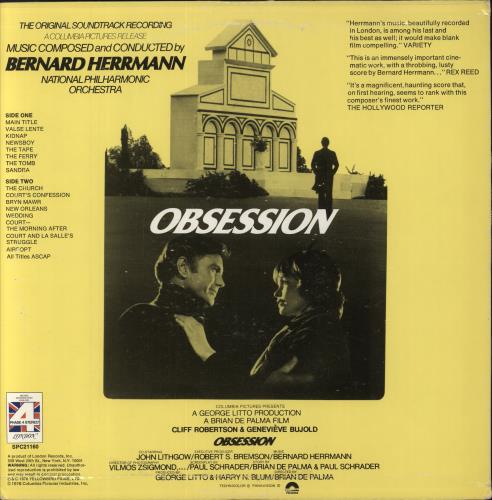 Original Soundtrack Obsession vinyl LP album (LP record) UK OSTLPOB828779