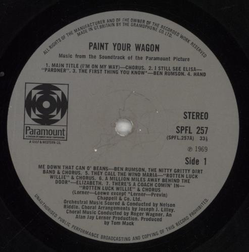 Original Soundtrack Paint Your Wagon vinyl LP album (LP record) UK OSTLPPA317352