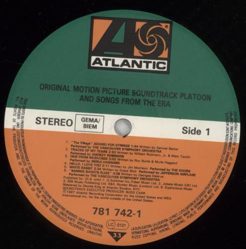 Original Soundtrack Platoon + Hype Sticker vinyl LP album (LP record) UK OSTLPPL701836