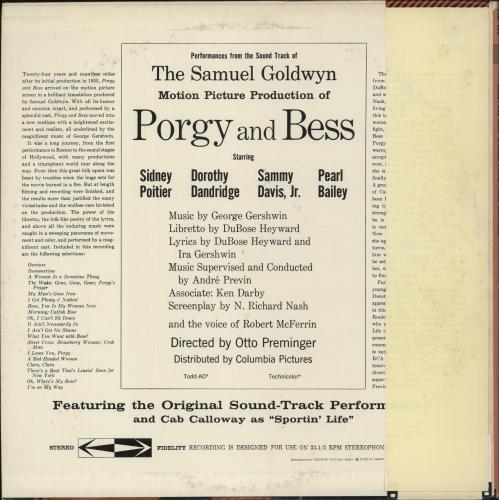 Original Soundtrack Porgy And Bess vinyl LP album (LP record) Japanese OSTLPPO873217