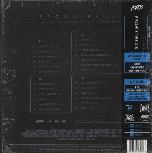 Original Soundtrack Prometheus - 180gm White With Grey Splatter Vinyl 2-LP vinyl record set (Double LP Album) US OST2LPR877312