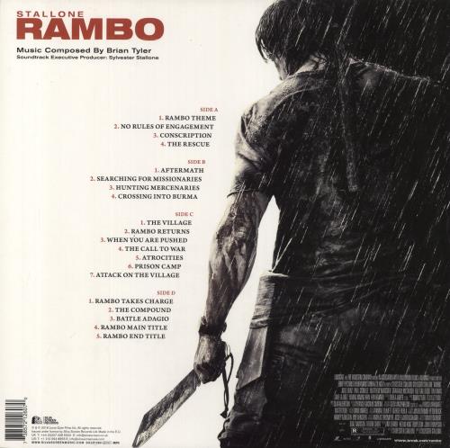 Original Soundtrack Rambo - Clear with Red Splatter Vinyl 2-LP vinyl record set (Double LP Album) UK OST2LRA858253