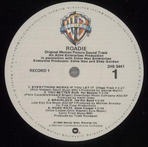 Original Soundtrack Roadie 2-LP vinyl record set (Double LP Album) US OST2LRO879760
