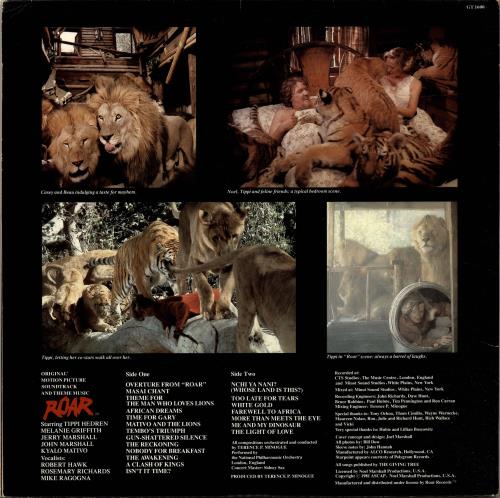 Original Soundtrack Roar vinyl LP album (LP record) US OSTLPRO693416