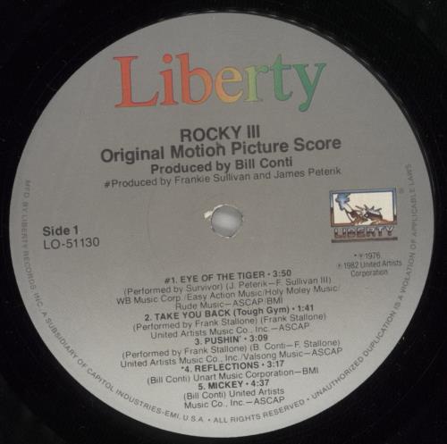 Original Soundtrack Rocky III vinyl LP album (LP record) US OSTLPRO878219