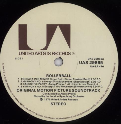 Original Soundtrack Rollerball vinyl LP album (LP record) UK OSTLPRO223471
