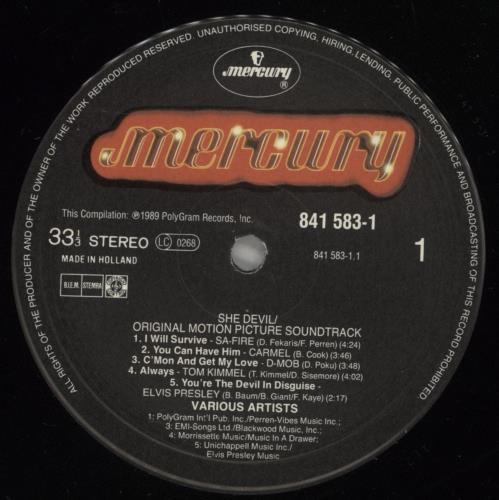 Original Soundtrack She Devil - Original Motion Picture Soundtrack vinyl LP album (LP record) Dutch OSTLPSH884597