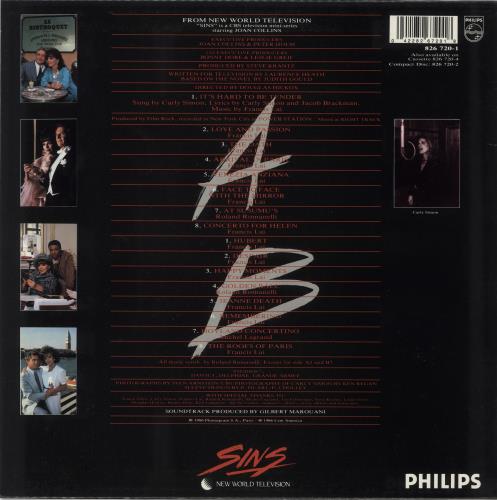 Original Soundtrack Sins vinyl LP album (LP record) Dutch OSTLPSI722795