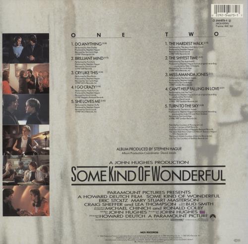 Original Soundtrack Some Kind Of Wonderful vinyl LP album (LP record) US OSTLPSO875675