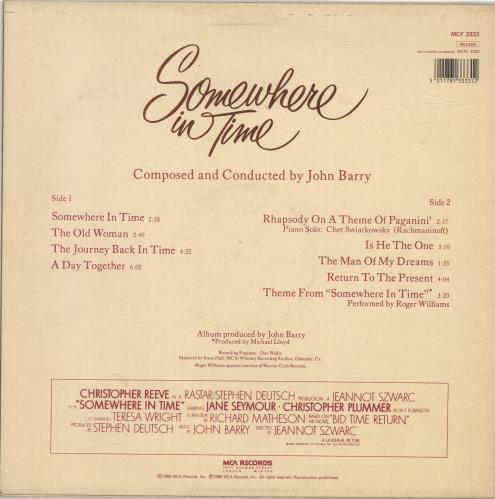 Original Soundtrack Somewhere In Time vinyl LP album (LP record) UK OSTLPSO693358