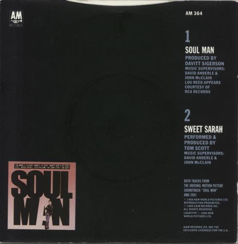 Original Soundtrack Soul Man 7" vinyl single (7 inch record / 45) UK OST07SO586566