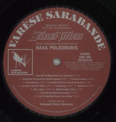 Original Soundtrack Starship Troopers [Original Motion Picture Soundtrack] 2-LP vinyl record set (Double LP Album) US OST2LST880816