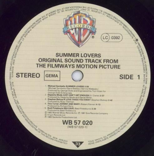 Original Soundtrack Summer Lovers vinyl LP album (LP record) German OSTLPSU821079