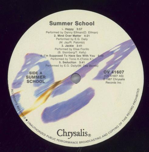 Original Soundtrack Summer School OST - Shrink vinyl LP album (LP record) US OSTLPSU821076
